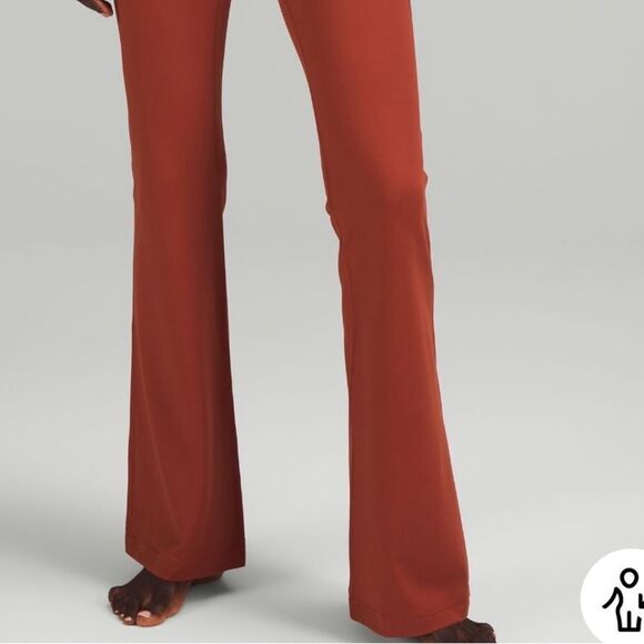 LULULEMON Pant Groove Flare High Rise Pants Cayenne red orange brown nwt perfect - Picture 6 of 6